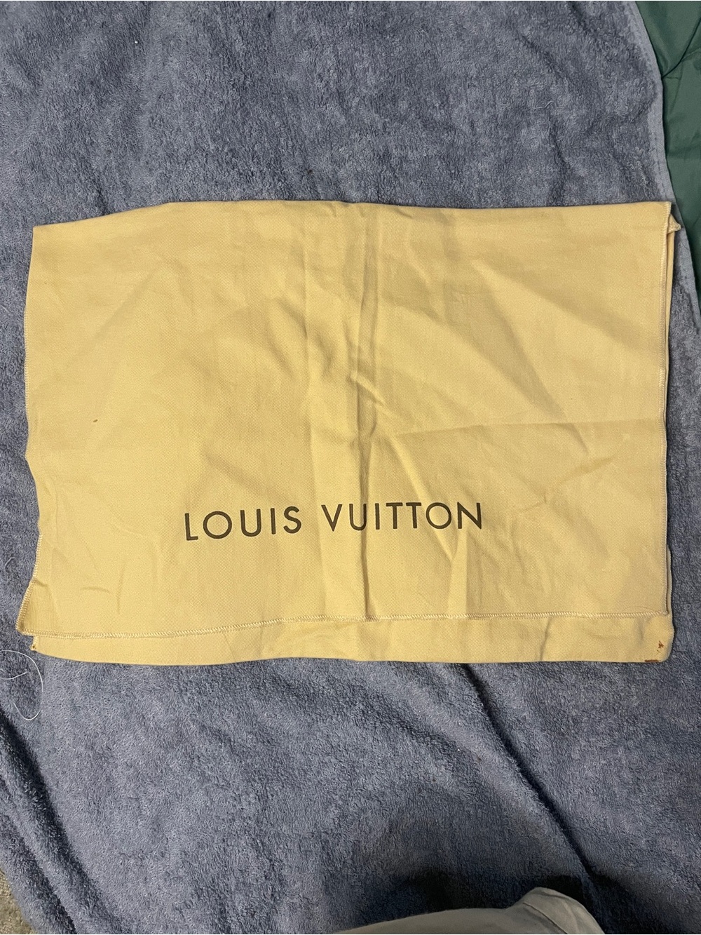 Louis vuitton large butter cream dust bag